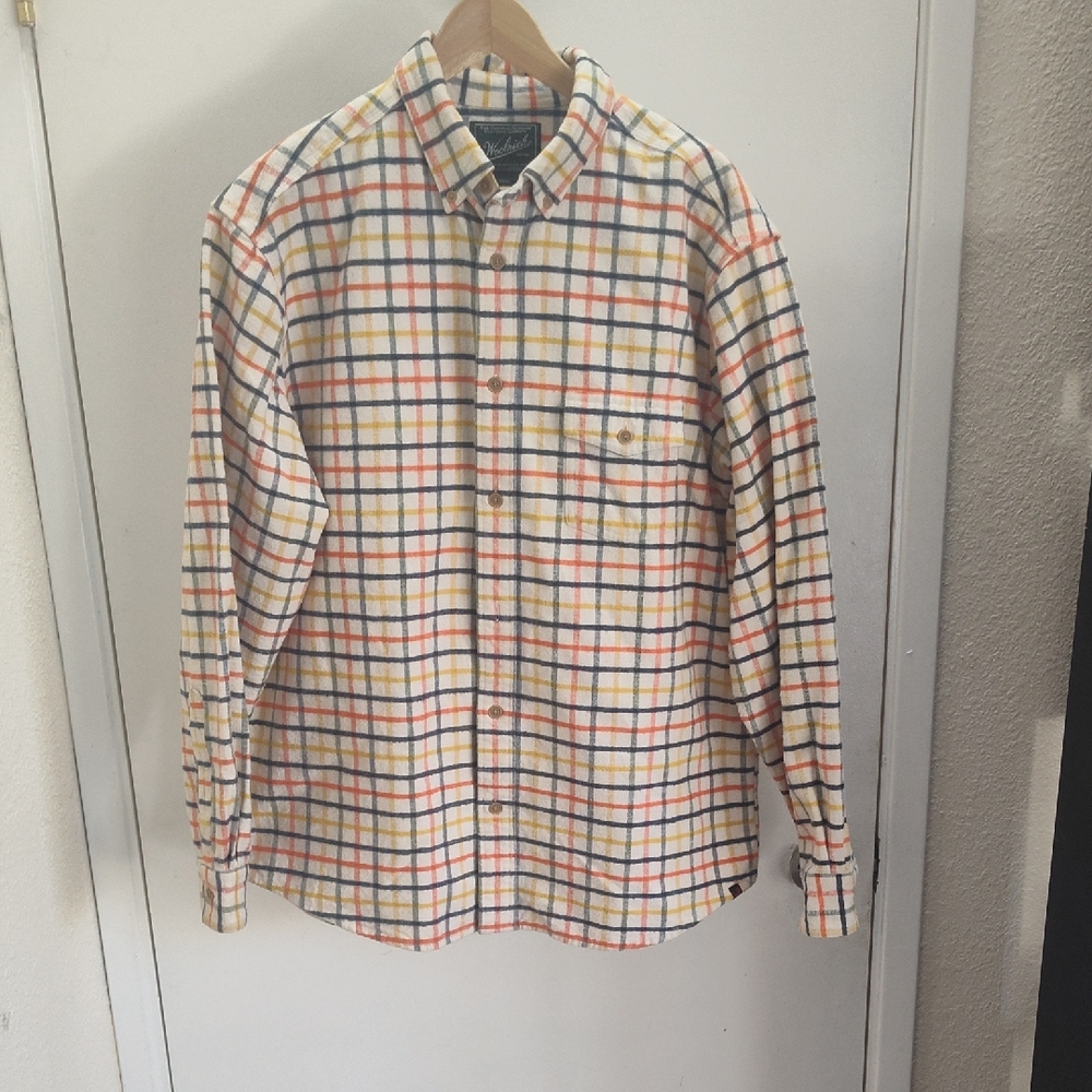 Woolrich Men's Colorful Checkered Button Down Shirt
